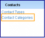 How do I create custom contact categories in the sales module?