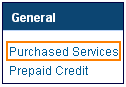 Where can I view my purchased services?